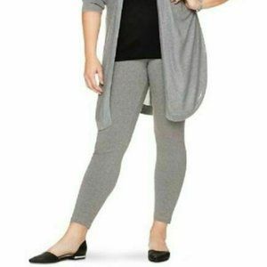 NWT Sport Savvy Stretch Cropped HEATHER GRAY Leggings Plus Size